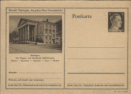 Ganzsache Deutsches Reich P 305 Postfr Bildpostkarte Meiningen Dvm 42-11-1-B 27 - Stamped Stationery