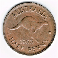 Australia 1953 Halfpenny Uncirculated - ½ Penny