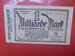 BONN 1 MILLIARD Mark 1923 Circuler - Collections