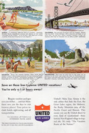 United Air Lines 1949 Advert - Publicidad