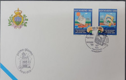 A) 1998, SAN MARINO, INTERNATIONAL SEAL FAIR "RICCIONE 1988" FDC, XF - Cartas & Documentos