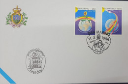 A) 1998, SAN MARINO, WORLD SICK DAY, FDC, RAINBOW FLOWER AND PLANET, RAINBOW BIRD AND PLANET, XF - Storia Postale