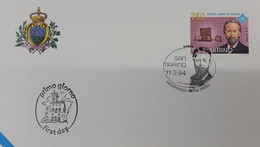 A) 1994, SAN MARINO, LA RADIO, FDC, CENTENARIO, ALEXANDER POPOV – PHYSICAL, XF - Briefe U. Dokumente