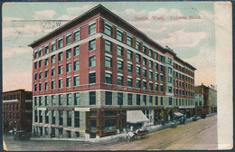 Colman Block, Seattle, Wash. / Panama-Pacific Slogan - Posted 1912 - Seattle