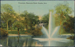 Fountain, Hanscom Park, Omaha, Neb. - Posted 1911 - Omaha