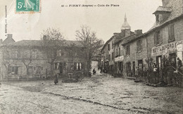 Firmi - Firmy - Un Coin De La Place Du Village - Hôtel Du Nord - Café Du Centre ALAZARD - Firmi