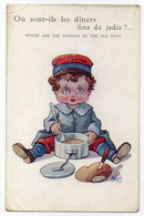 CPA   ILLUSTR. A. WUYTS  -  WHERE ARE THE DINNERS OF THE OLD DAYS   -   ENFANT TROUPIER AVEC GAMELLE - Wuyts