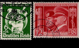 Deutsches Reich 762 - 763 Tag Der Briefmarke / Hitler Mussolini Gestempelt Used - Usados