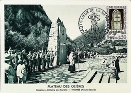 ►  Carte Maximum Card -  Hauts Lieux De La Résistance Plateau Des Glières Paris 1963 - 1960-1969