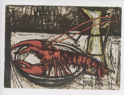Bernard Buffet 1928-1999 - Still Life, The Lobster 1958 - Le Homard (cp Vierge) - Schilderijen