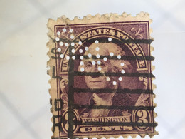 USA -UNITED-STATES-OF-AMERICA-STAMP Perforé  -Perforés,Perfin Perfins,Perforatis,Perforato, Perforated, Perforata - Perforadas