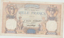 Billet De 1000 Francs  2/11/1927 - 1 000 F 1927-1940 ''Cérès E Mercure''