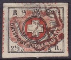 ZURICH - 2 1/2 Noir Et Rouge. Oblitéré FAUX - 1843-1852 Federal & Cantonal Stamps