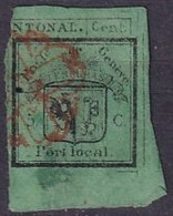 GENEVE - 5 C. Noir Sur Vert Oblitéré FAUX - 1843-1852 Federal & Cantonal Stamps