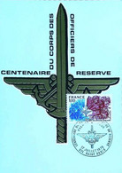 ►  Carte Maximum Card - 1976 Soie/silk Centenaire Corps Des Officiers De Réserve - YT 1890 - 974 Saint Denis  La Réunion - 1970-1979