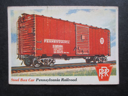 Trading Card - Chromo TOPPS RAILS & SAILS 1955 (V2105) STEEL BOX CAR (2 Vues) PENNSYLVANIA RAILROAD N°20 - Auto & Verkehr