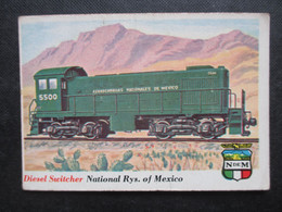 Trading Card - Chromo TOPPS RAILS & SAILS 1955 (V2105) DIESEL SWITCHER (2 Vues) NATIONAL RYS. Of Mexico N°26 - Auto & Verkehr