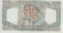 Billet De1000 Francs 01/09/1949 - 1 000 F 1945-1950 ''Minerve Et Hercule''