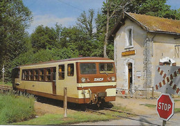 CPSM - VEUIL -Arrivée De L'AUTORAIL VERNEY à La HALTE. - Eisenbahnen