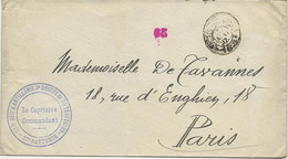 LETTRE FRANCHISE MILITAIRE  CAD TRESOR ET POSTES - 185 - ANNEE 1917 - + CACHET 213 E REG D'ARTILLERIE-27E BATTERIE - Guerre De 1914-18