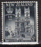 New Zealand 1953  single 8d  Stamp From The Coronation Set In Mounted Mint. - Ongebruikt