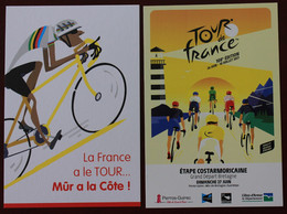 Cyclisme :Tour De France 2021 , 2 Cartes De L'étape De Mur De Bretagne - Ciclismo