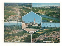 Champs-sur-Yonne (89) :5 Vues Vue Aérienne Générale Sur Le Bourg Et Sur Bailly, Petit-Vaux En 1986 GF - Champs Sur Yonne