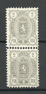 FINLAND FINNLAND 1889 Michel 27 As Pair (*) Mint No Gum/ohne Gummi - Unused Stamps