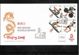 New Zealand 2008 Olympic Games Beijing FDC - Ete 2008: Pékin