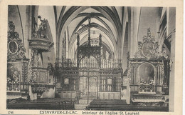 Estavayer Le Lac Interieur De L' Eglise St Laurent  Edit Paul Savigny - Estavayer