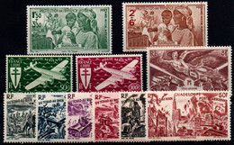 Guadalupe (aéreos) Nº 1/2, 4/12. Año 1942/46 - Airmail