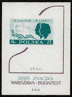 1956 POLEN POLAND - CHOPIN BLOCK Mi.19 MNH ** - CAT. €28 - Blocks & Kleinbögen