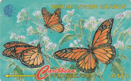 British Virgin Islands, BVI-91B, Butterfly,  2 Scans.   91CBVB - Jungferninseln (Virgin I.)