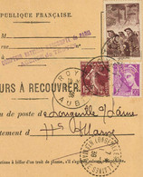 1 Mars 1939 Perfin CN Comptoir National D Escompte De Paris Agence De Troyes,cachet Perlé Longeville - 1921-1960: Modern Period