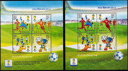 SOCCER- WORLD CUP 2014-MS-ERROR- COLOR VARIETY- INDIA-SCARCE- MNH-SBM-32 - 2014 – Brazilië
