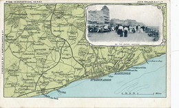 Map Hastings St Leonards Etc Bexhill Carte Geographique - Hastings