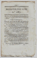 Bulletin Des Lois N°187 1817 Gaspard Cappone Dit Marengo/Contributions/Foires (Saint-Privat, Villeneuve-les-Avignon...) - Décrets & Lois