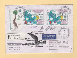 TAAF - Port Aux Francais Kerguelen - 2001 - Recommande Destination Allemagne - Briefe U. Dokumente