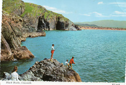 Royaume-Uni. Pays De Galles. Black Rocks, Criccieth. Pêche à La Ligne. - Caernarvonshire