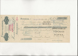 LETTRE DE CHANGE - CHOCOLATERIE PRODUITS HENRI VINCENT ET CIE - AVIGNON-ANNEE 1909 - Bills Of Exchange