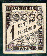 Obock: Année 1892  Taxe  N°5 Neuf Sans Gomme ,surcharge Renversée. - Ongebruikt