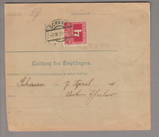 Liechtenstein Portomarken 1911-04-07 Schaan 4 Heller Mi#36 (AT) Auf Paketkarte Aus Feldkirch - Postage Due