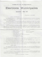 CHAQUEMONT ELECTIONS MUNICIPALES  DIMANCHE 5 MAI 1912 - Documenti Storici