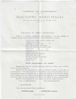 CHAQUEMONT ELECTIONS MUNICIPALES  Scrutin De Ballotages Du 12 MAI 1912 - Documenti Storici