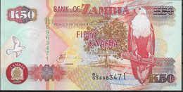 ZAMBIA  UNC  50 KWACHA  2008  P37G  PREFIX BL/03 - Zambie