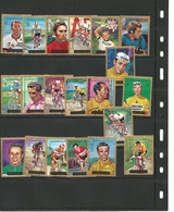 Lot De 40 Timbres Variés Sur Le Cyclisme (Anquetil, Poulidor, Merck, Etc.) - Radsport