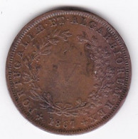 Portugal 5 Reis 1867 , Louis I , En Cuivre, KM# 513 - Portugal