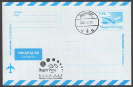 BOEING 737 MALÉV Airplane Airliner 2003 Hungary AIR MAIL PAR AVION Postal Stationery 190 Ft Cover Letter Envelope FDC - Cartas & Documentos