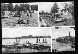 DDR Mehrbild Foto AK 1977 Röbel Müritz Mit Zeltplatz Campingplatz, See, Bungalows - Roebel