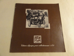 Catalogue RIO Voiture 1990 - Literatur & DVD